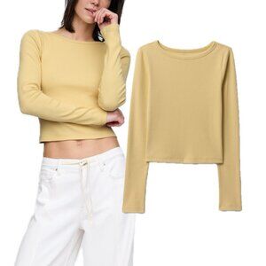 GAP Yellow Boatneck Longsleeve